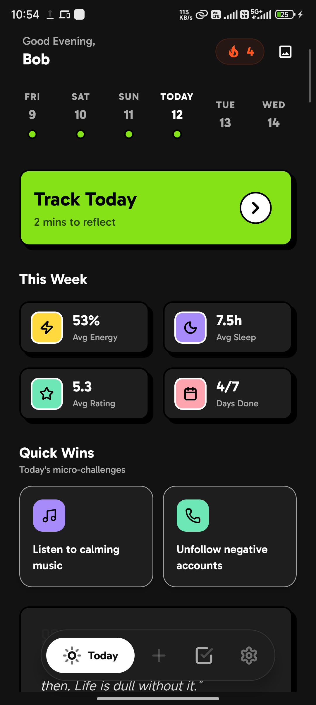 Dailywin App Interface
